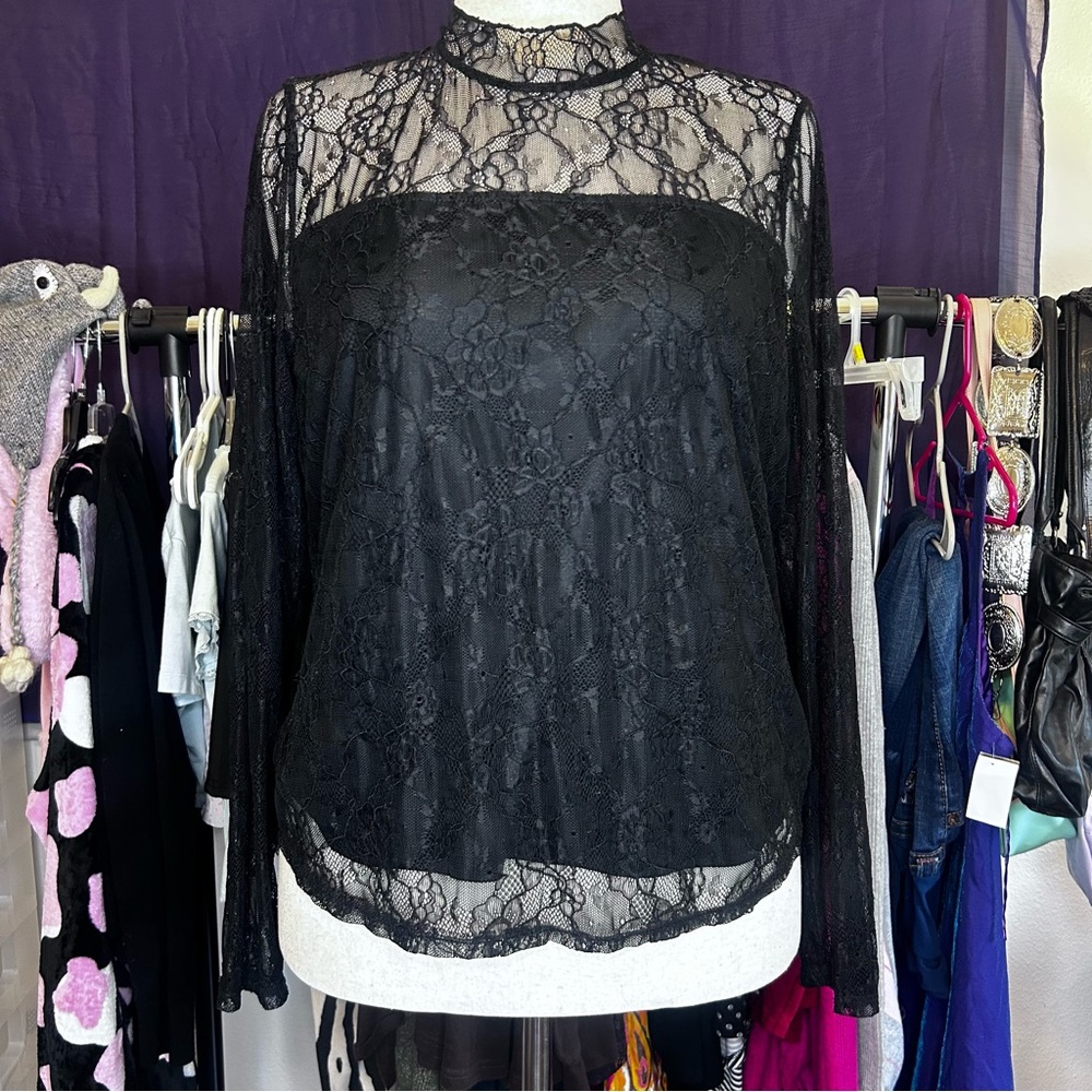Black Lace Blouse